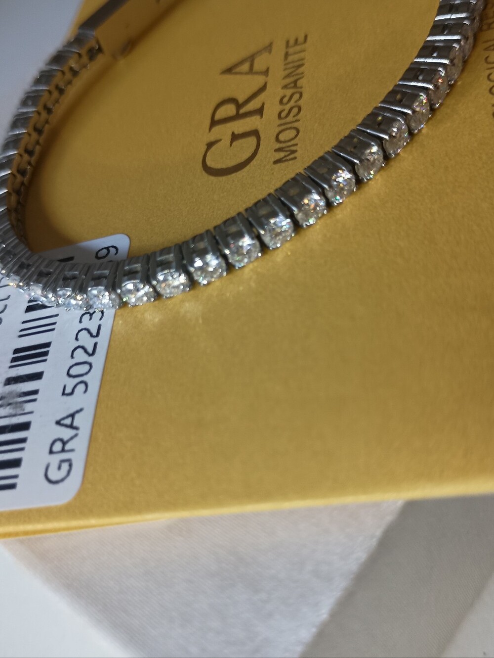 Moissanite Silver 3mm Tennis Bracelet 7in Pass Tester Brand New - Picture 11 of 11